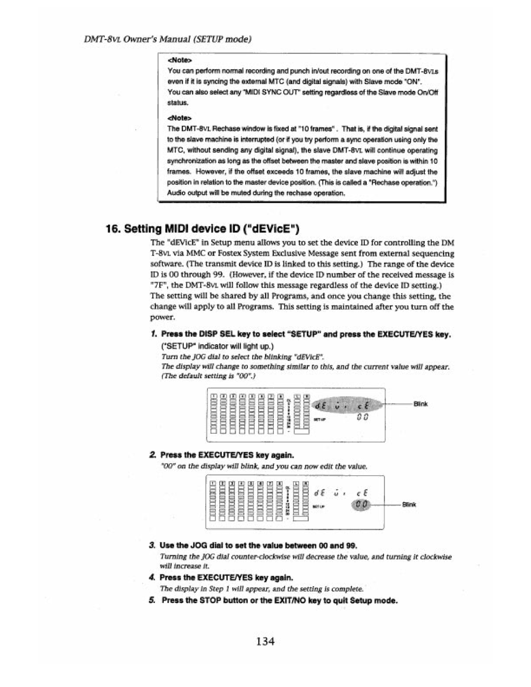 Fostex DMT-8VL manual 