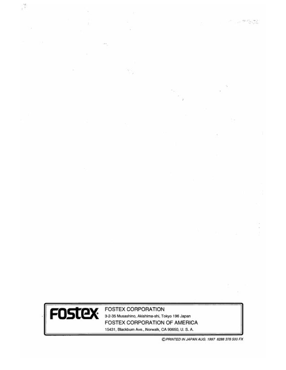 Fostex DMT-8VL manual 