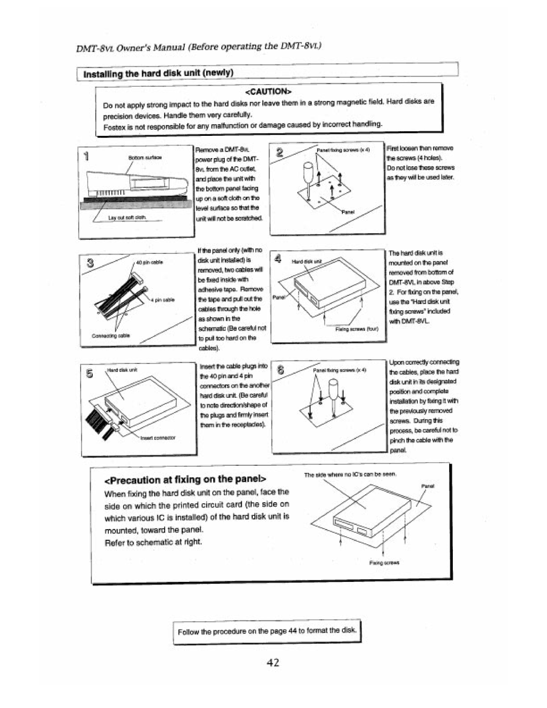 Fostex DMT-8VL manual 