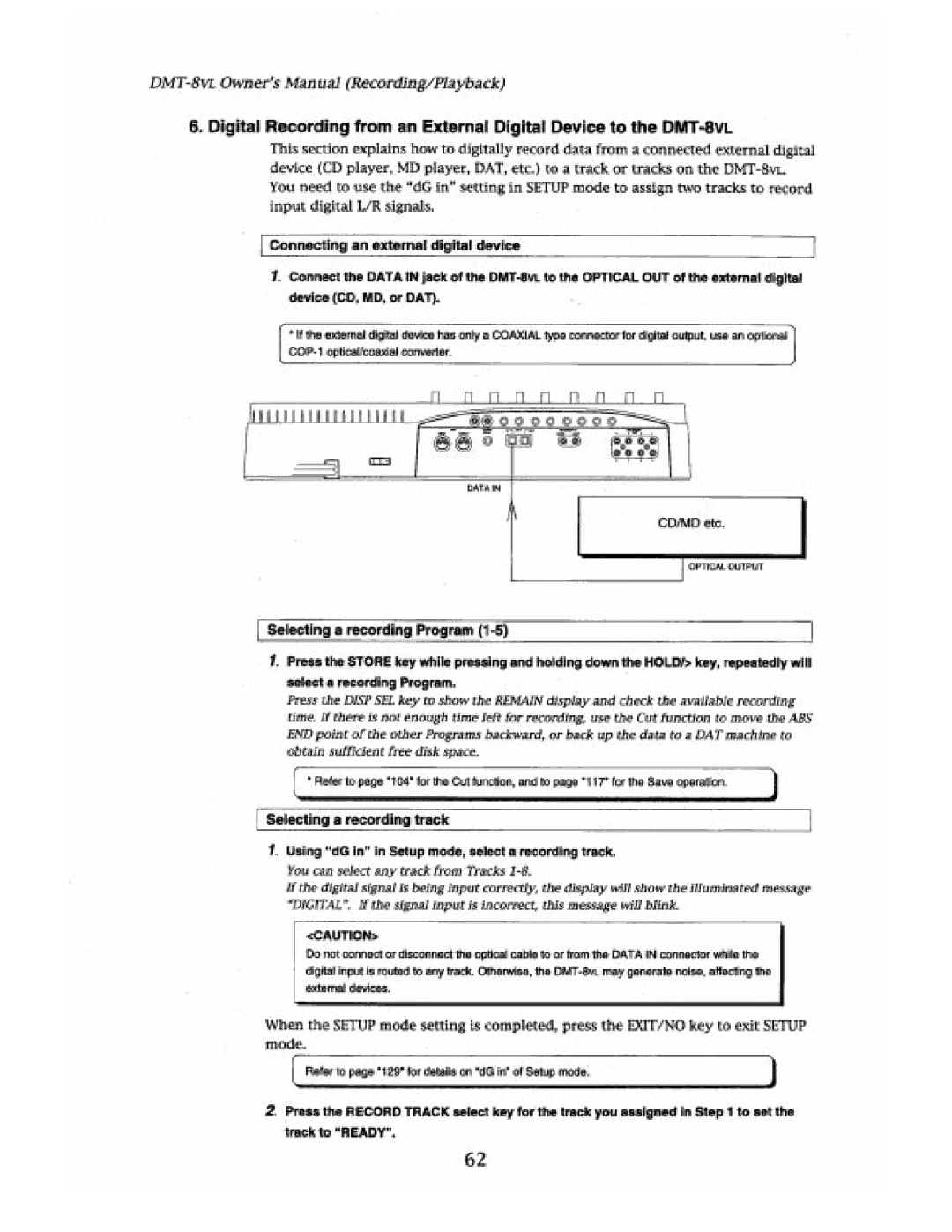 Fostex DMT-8VL manual 