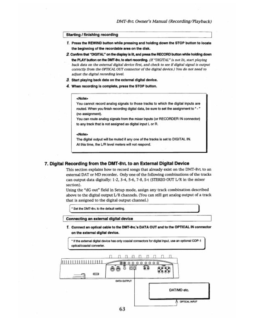 Fostex DMT-8VL manual 