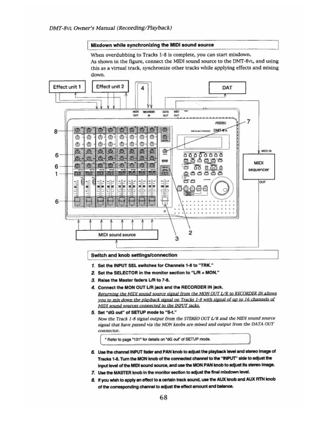 Fostex DMT-8VL manual 