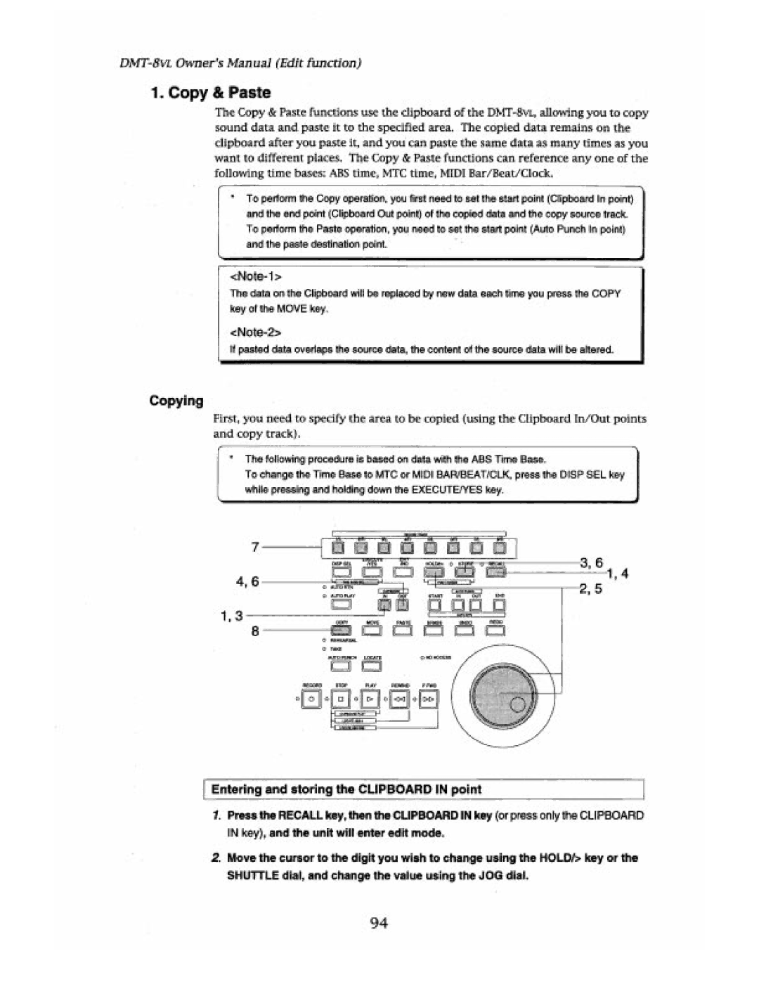 Fostex DMT-8VL manual 