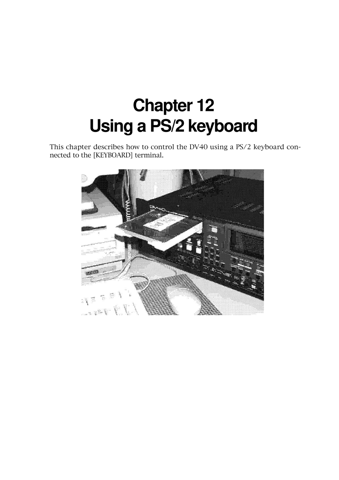 Fostex DV40 manual Chapter Using a PS/2 keyboard 