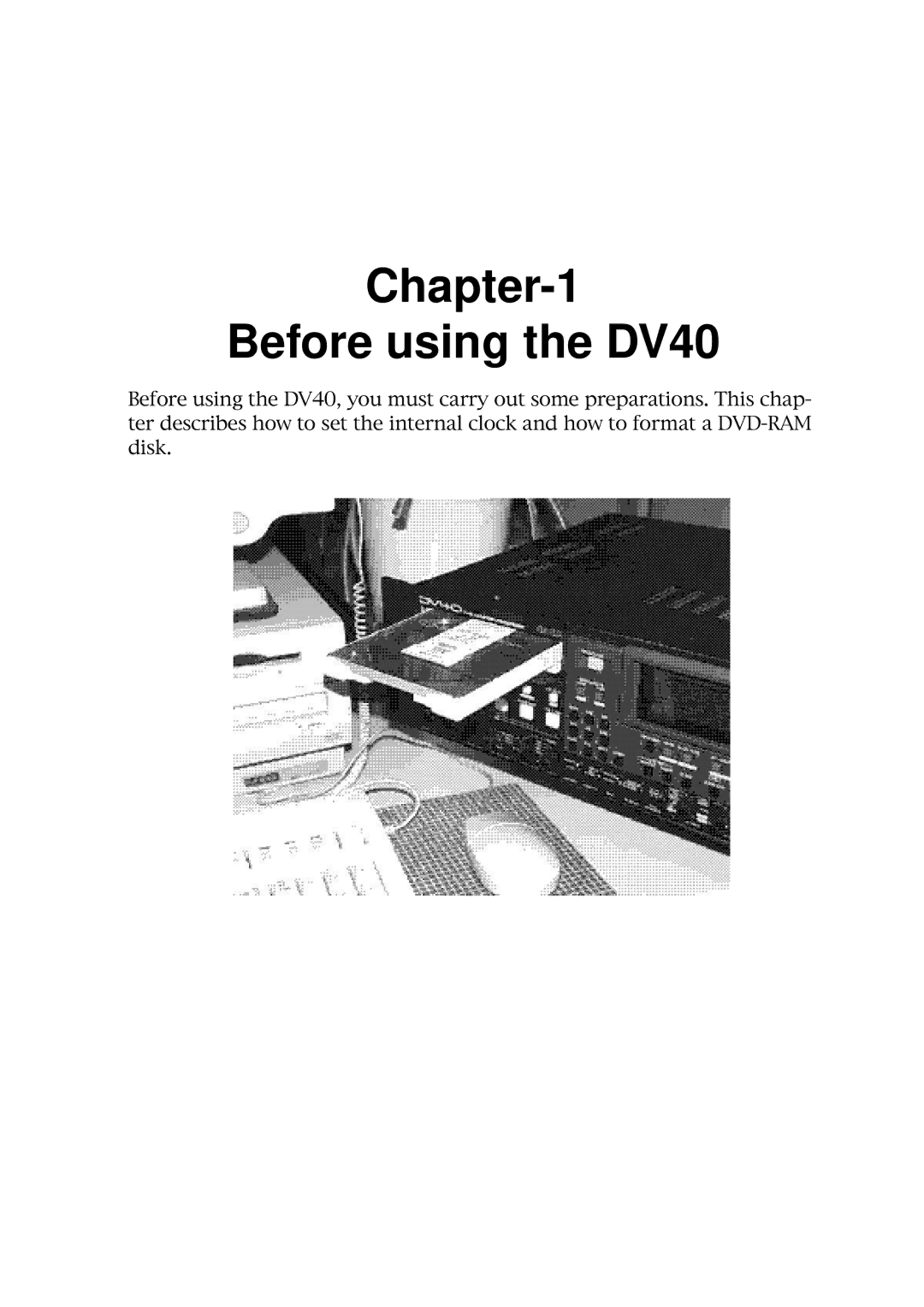 Fostex manual Before using the DV40 