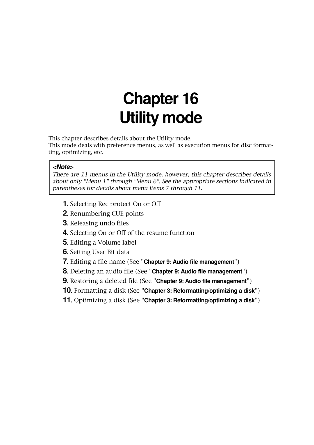 Fostex DV40 manual Chapter Utility mode, Editing a file name See Audio file management 