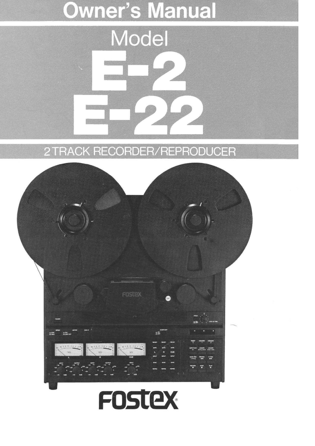 Fostex E-22 manual 