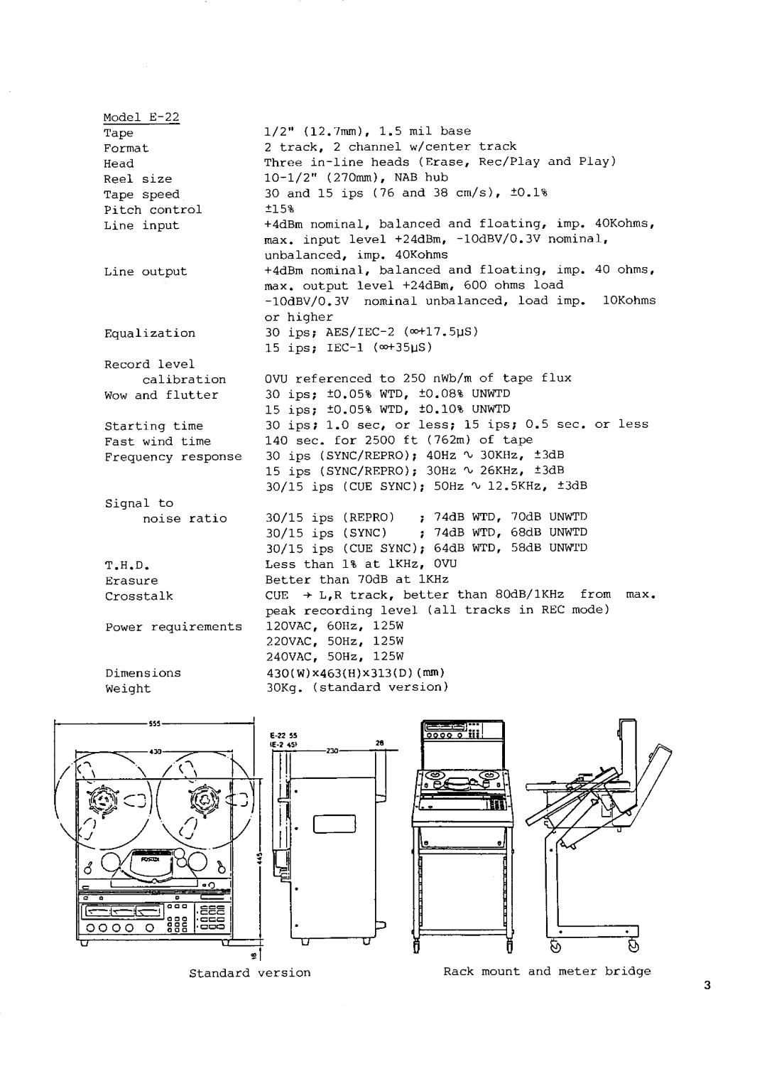 Fostex E-22 manual 