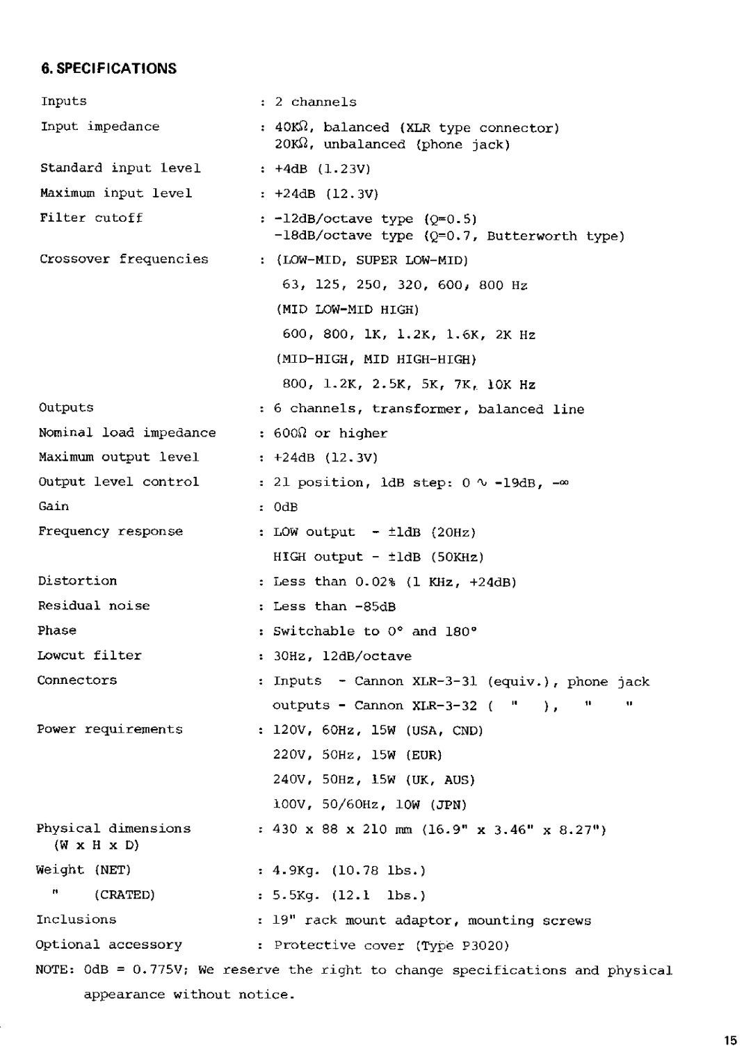 Fostex EN3020 manual 