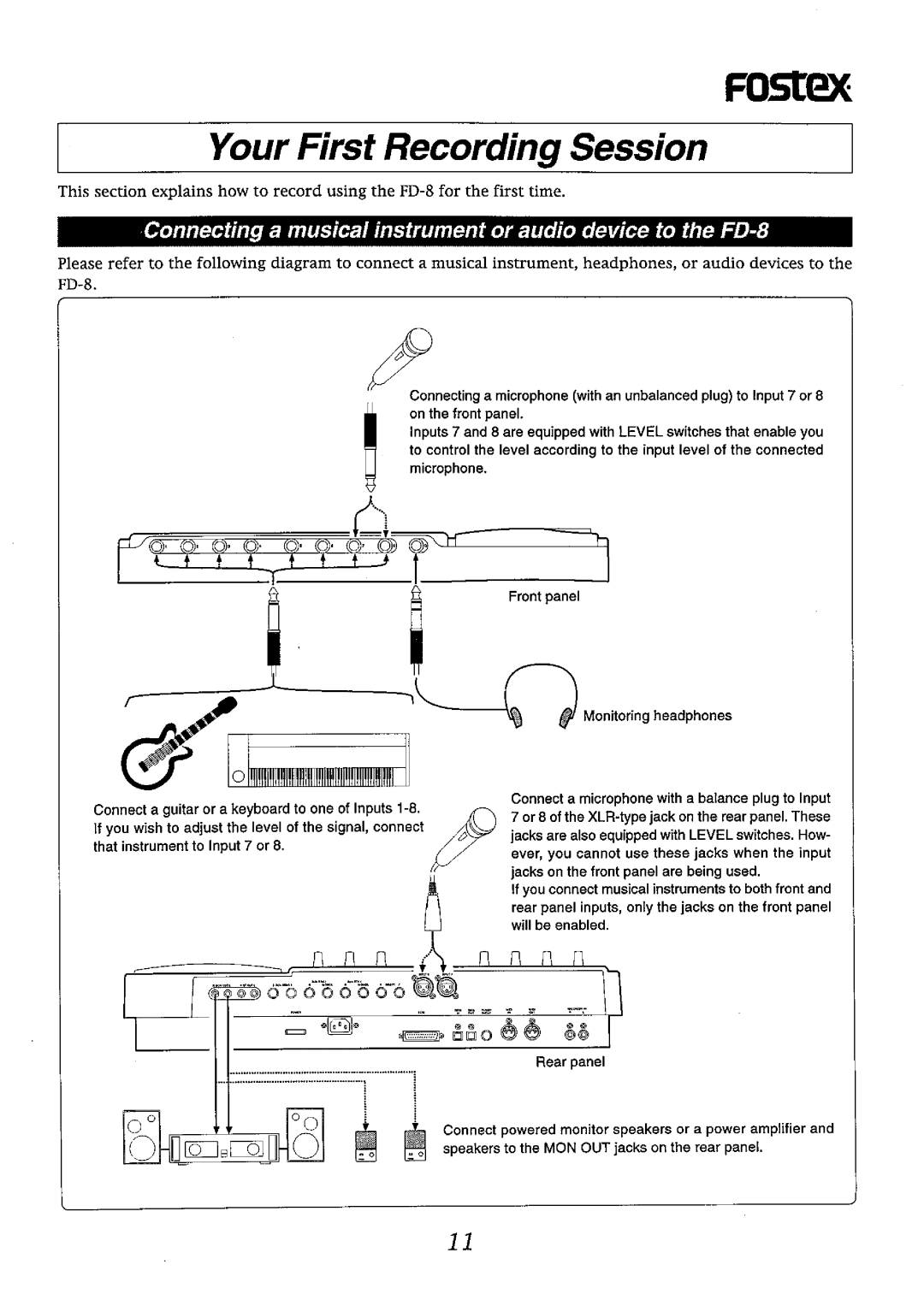 Fostex FD-8 manual 