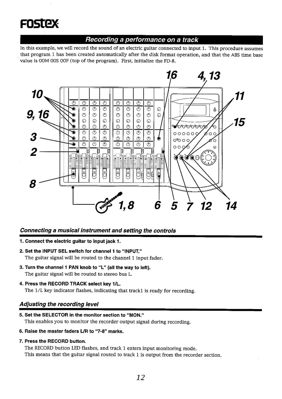 Fostex FD-8 manual 