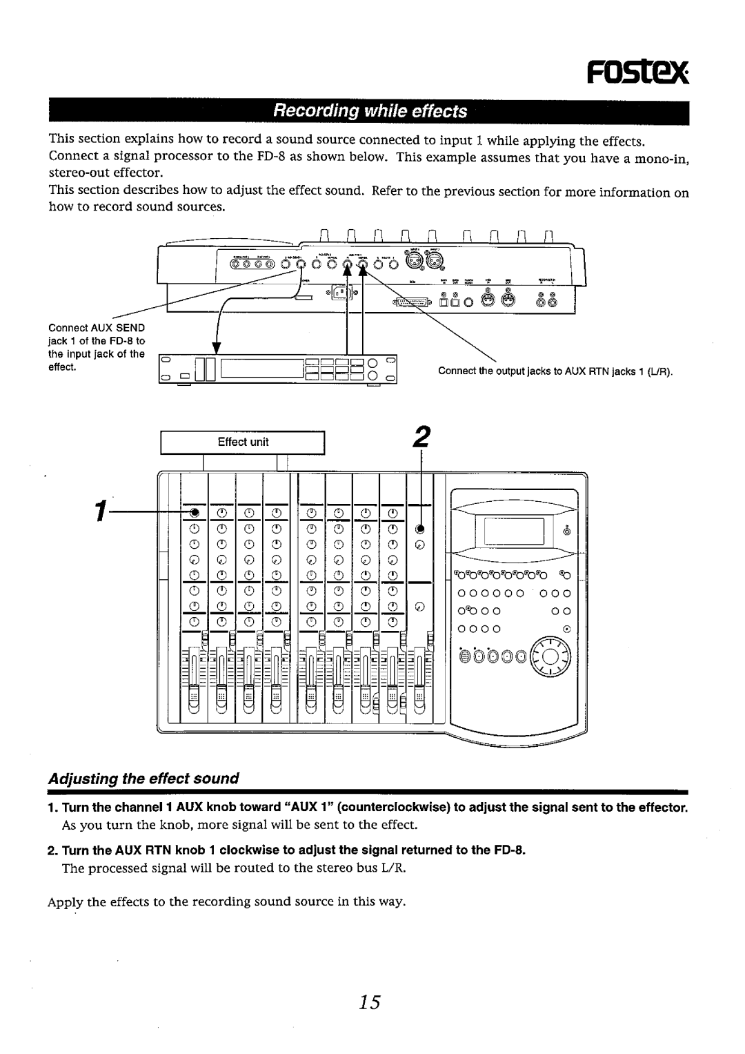 Fostex FD-8 manual 