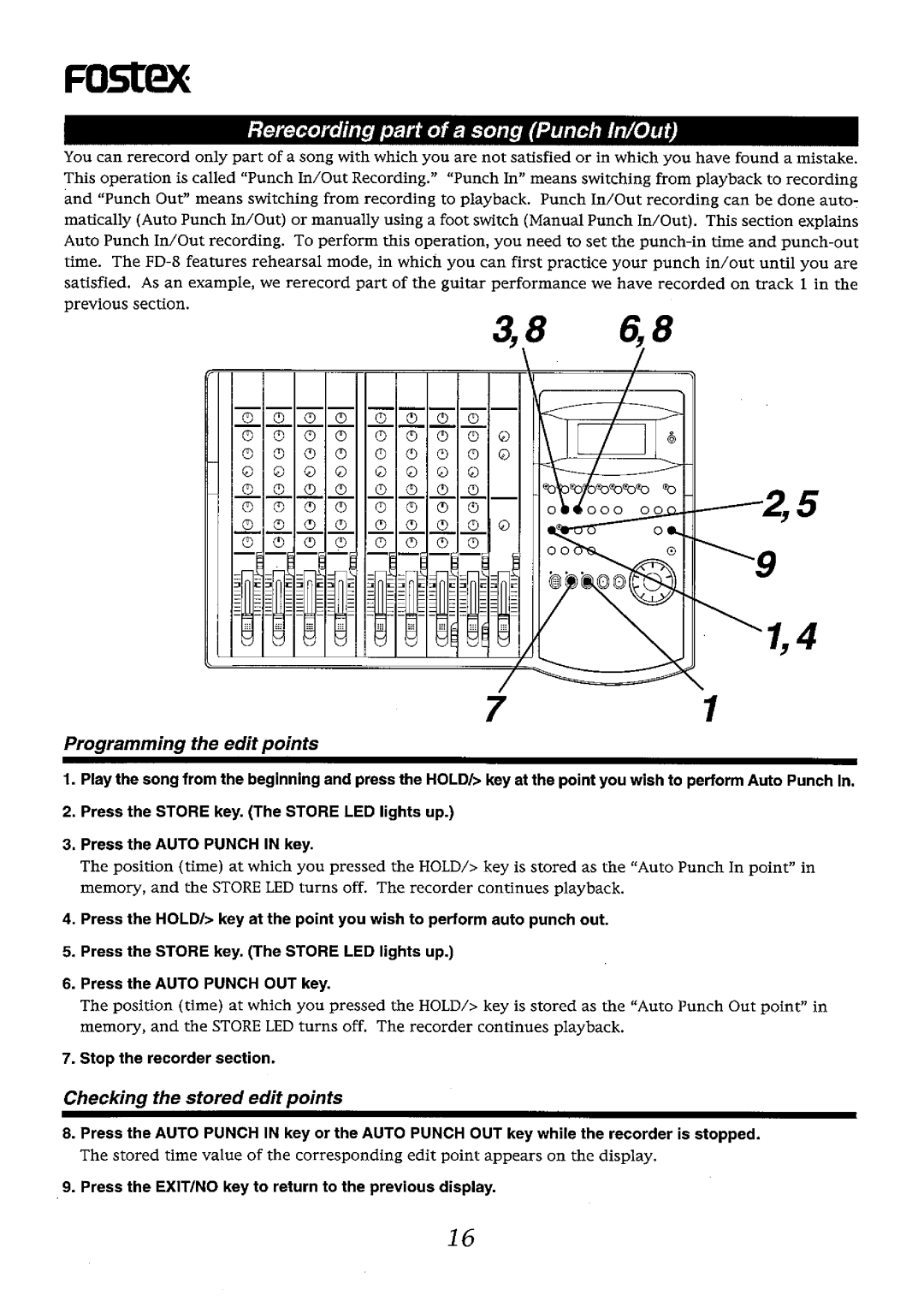 Fostex FD-8 manual 