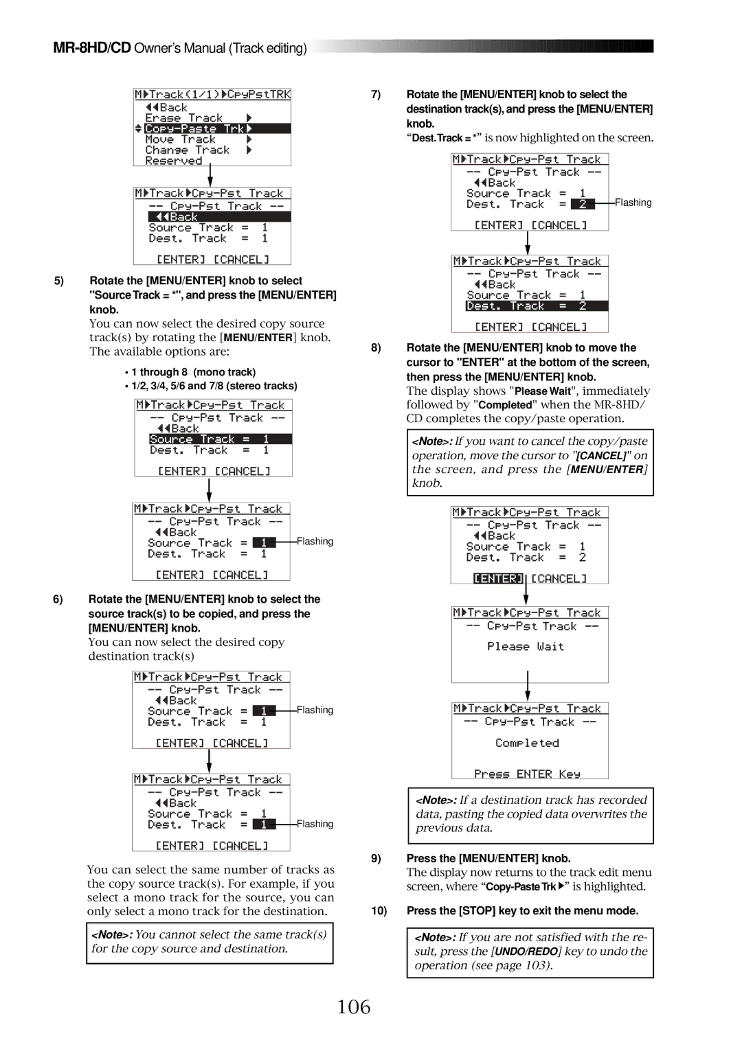 Fostex MR-8CD owner manual 106 