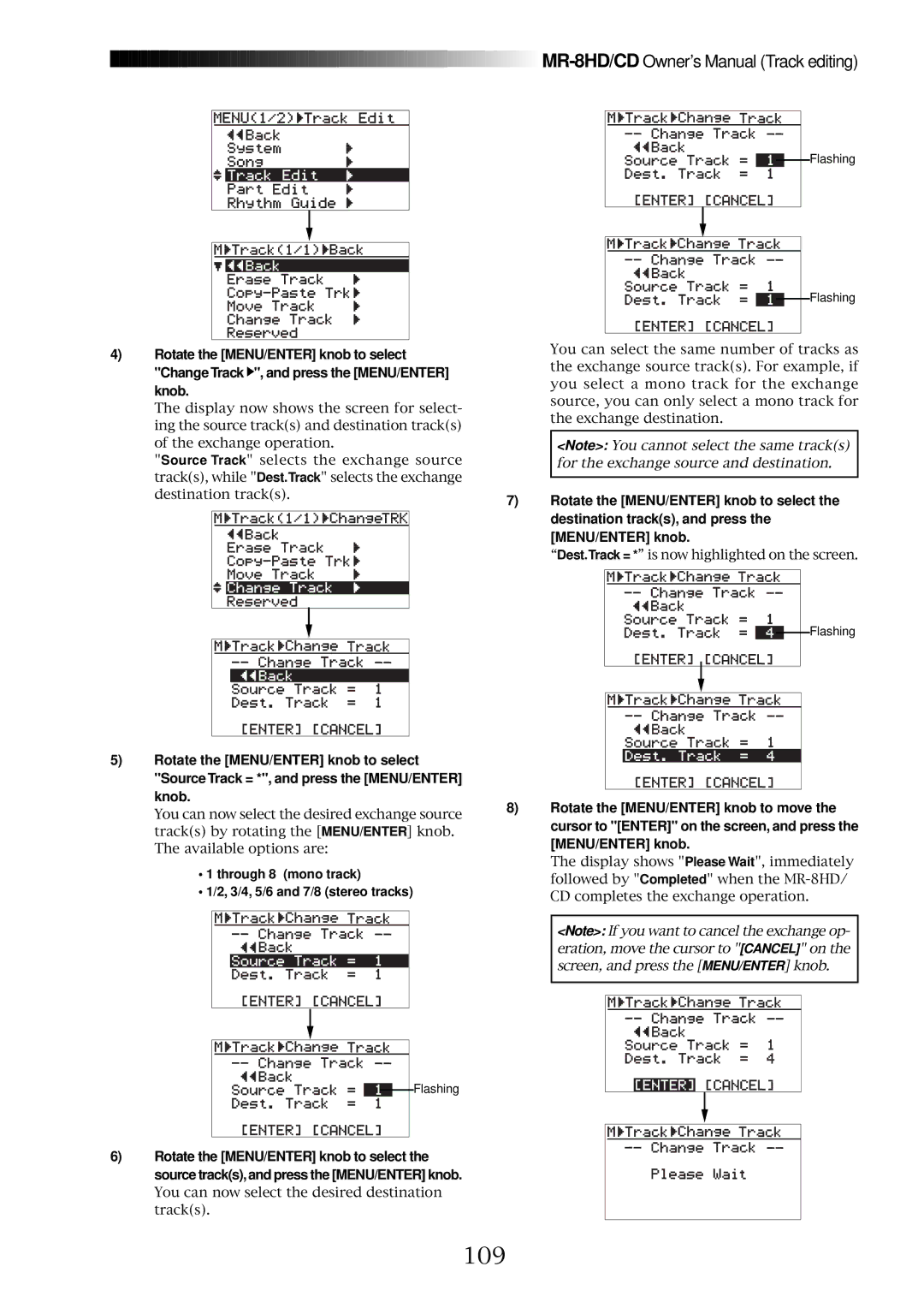 Fostex MR-8CD owner manual 109 