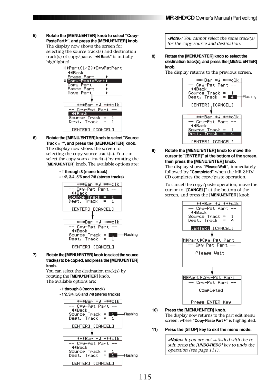 Fostex MR-8CD owner manual 115 