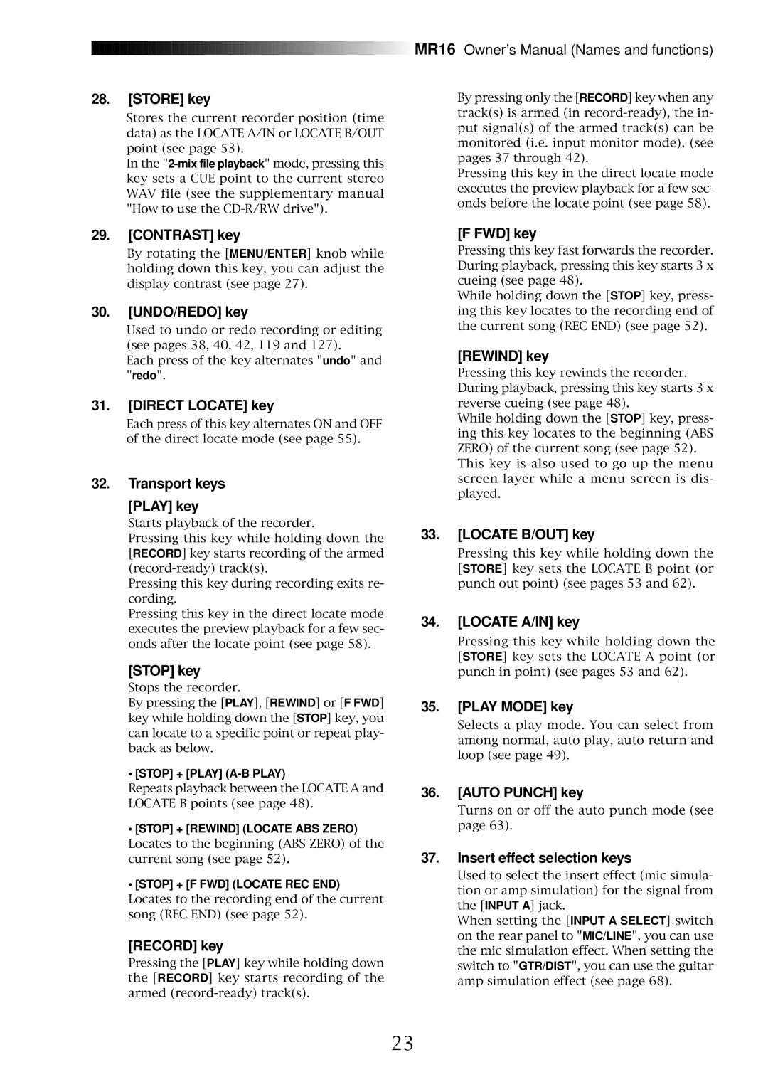 Fostex MR16 owner manual 