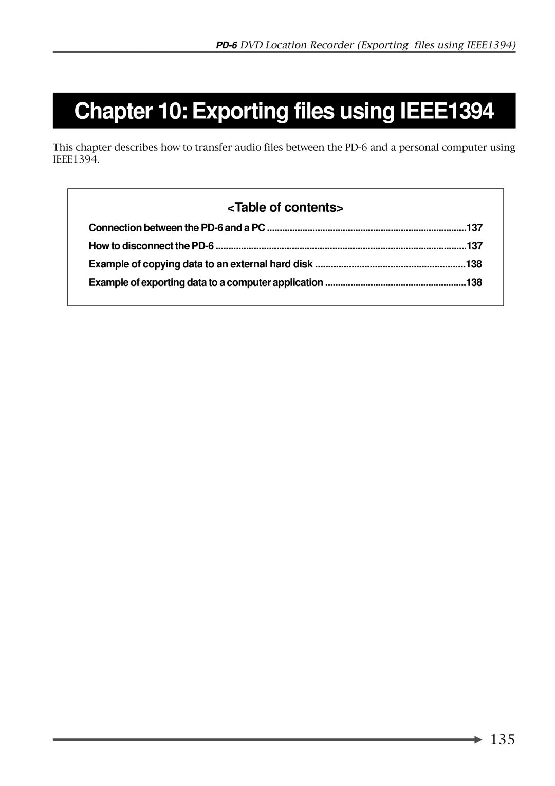 Fostex PD-6 operation manual 135, 137, 138 