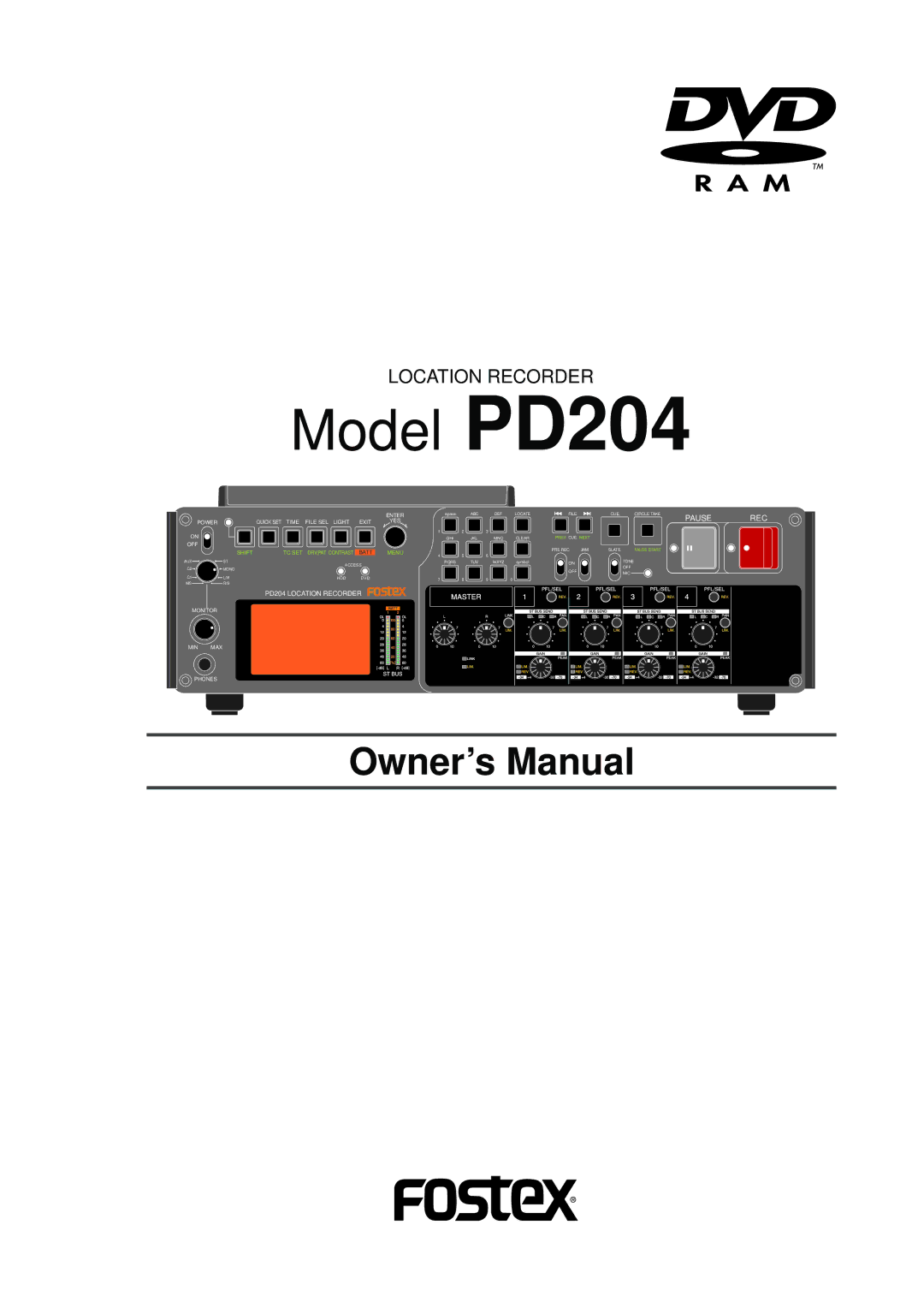 Fostex owner manual Model PD204 