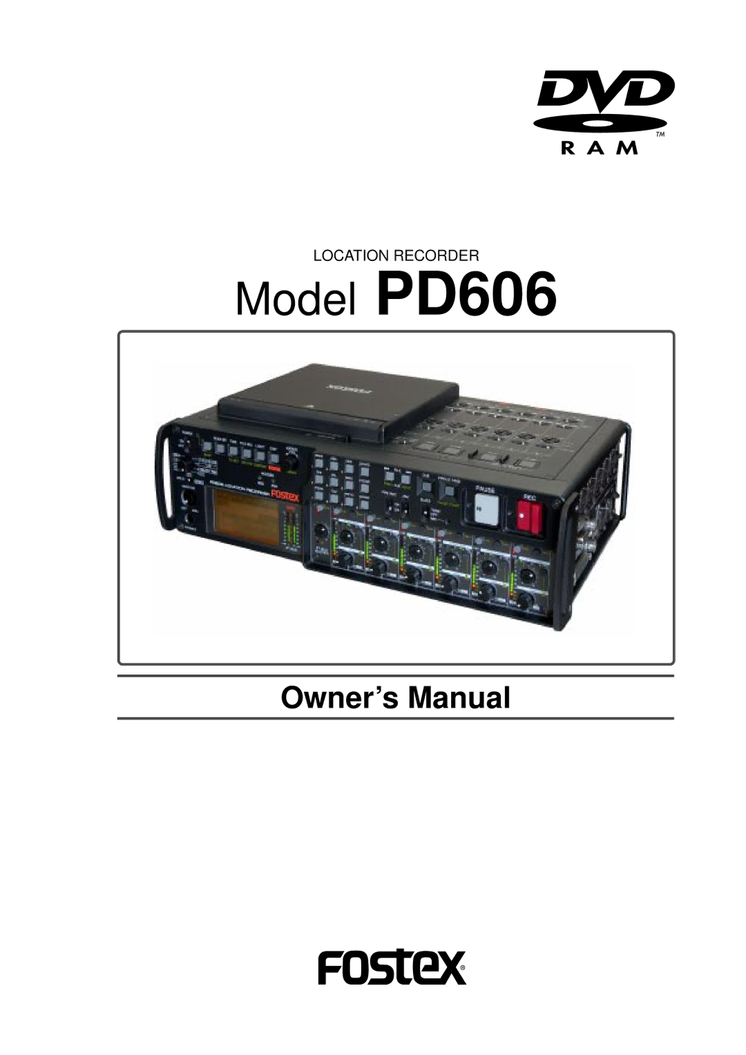 Fostex owner manual Model PD606 