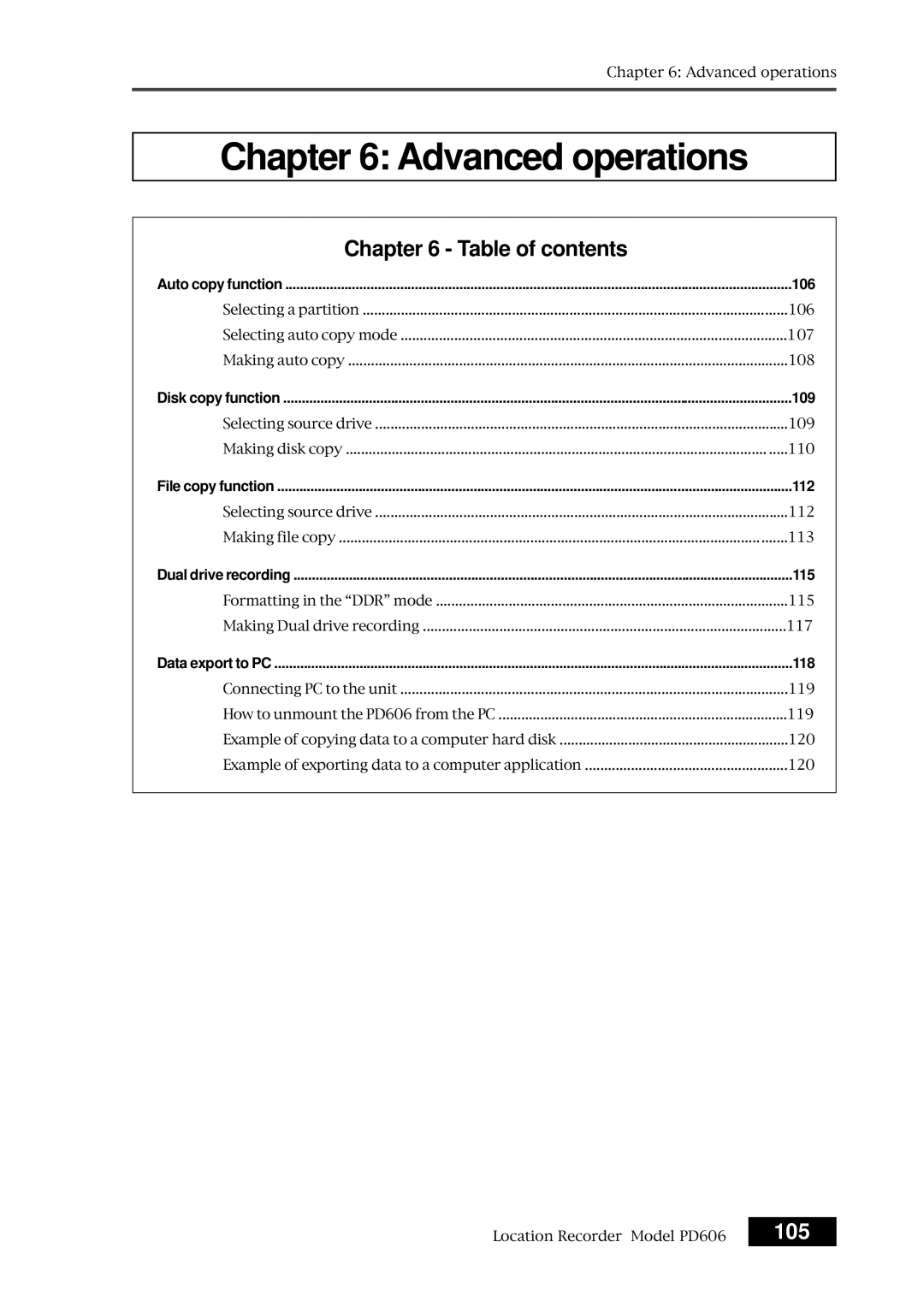 Fostex PD606 owner manual 105 