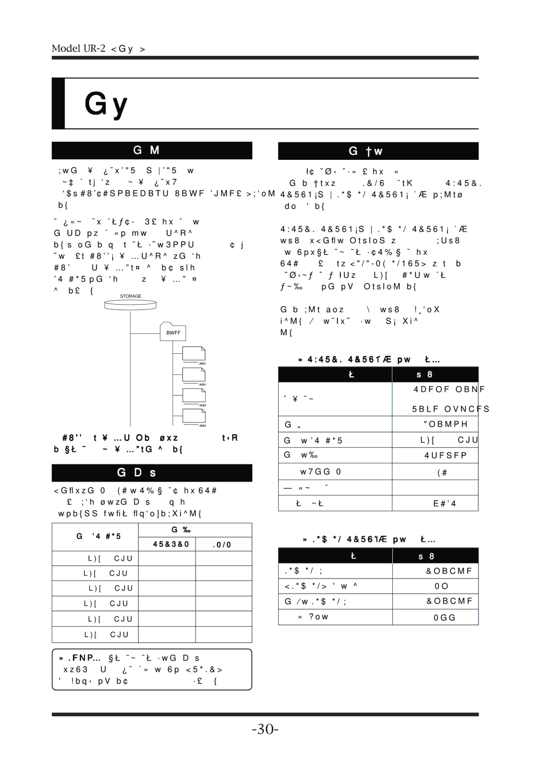 Fostex UR-2 manual 記録方式, 記録可能な時間, 記録前の設定, ＜ System Setup メニューでの設定項目＞, ＜ MIC in Setup メニューでの設定項目＞ 