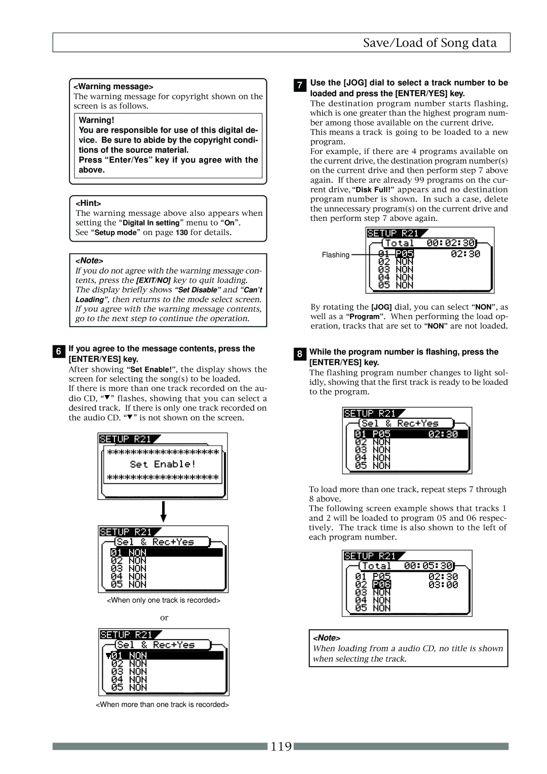 Fostex VF80 owner manual 119 