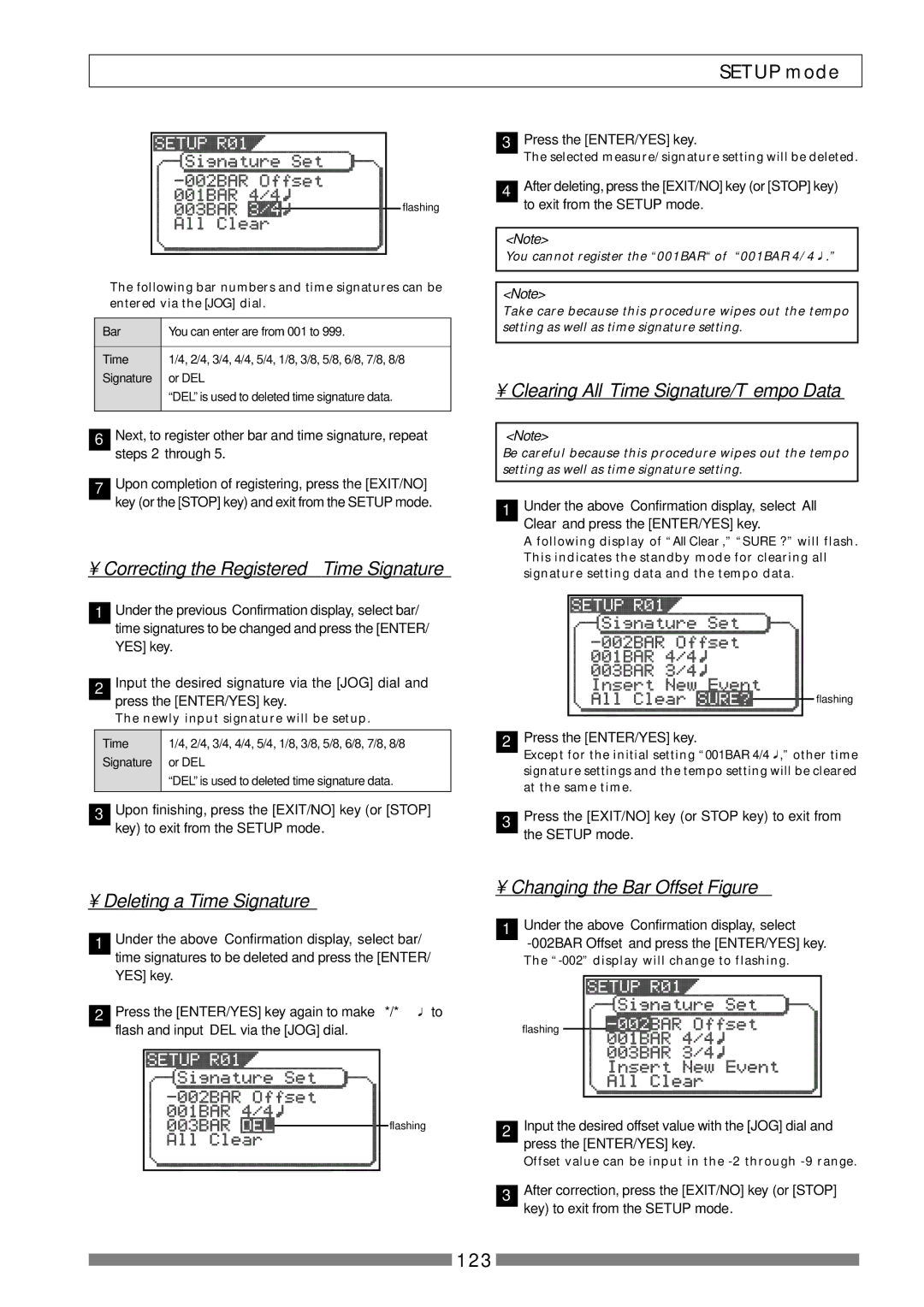 Fostex VF80 owner manual Bar, Time 