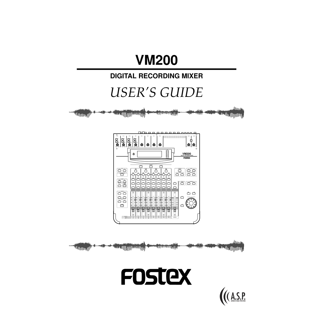 Fostex VM200 manual 