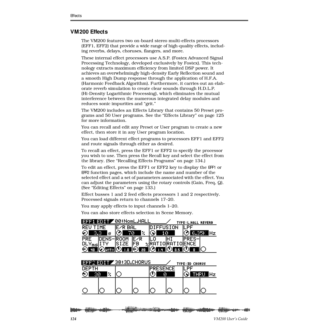 Fostex manual VM200 Effects 