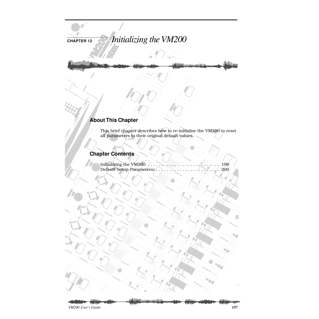 Fostex manual Initializing the VM200 