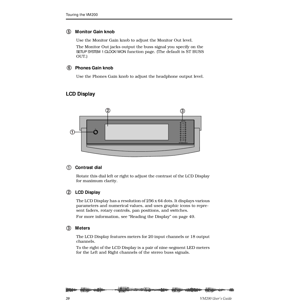 Fostex VM200 manual LCD Display 