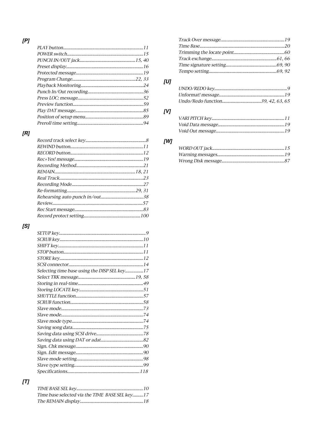 Fostex VR800 owner manual Remain 