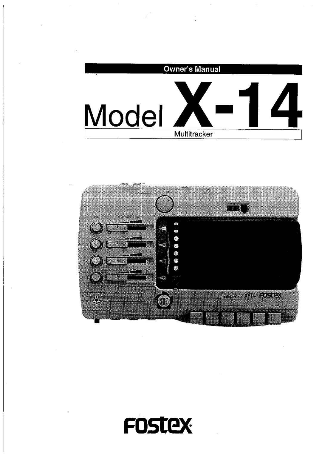 Fostex X-14 manual 