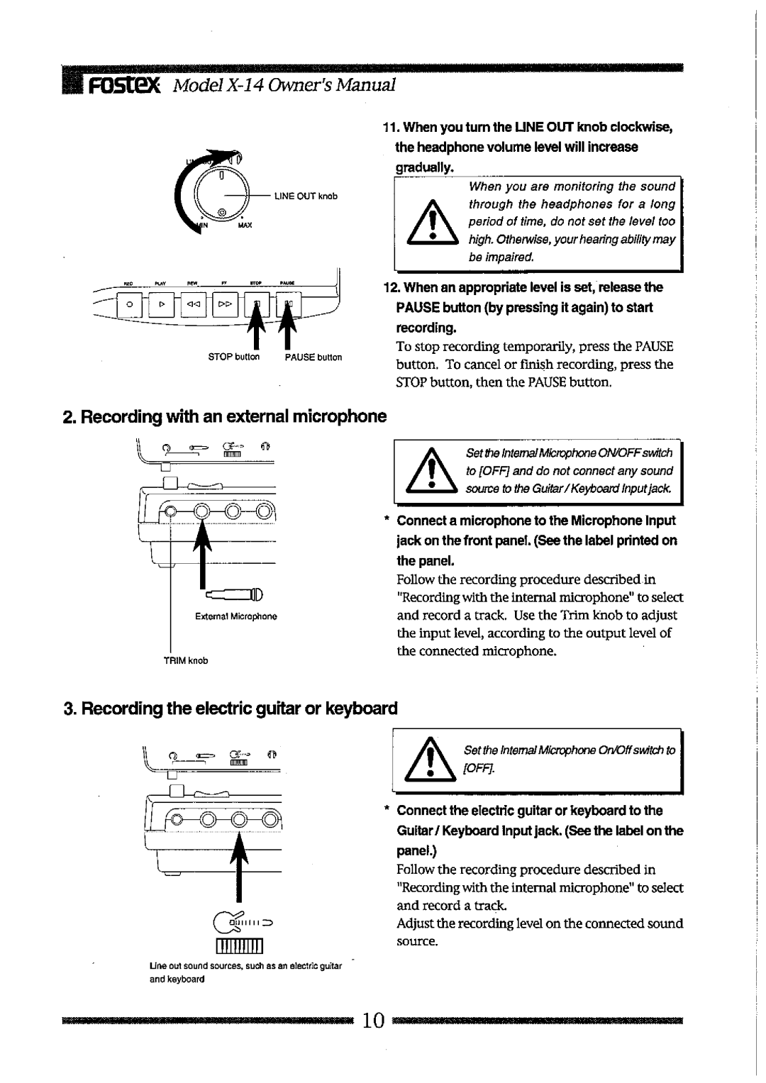 Fostex X-14 manual 