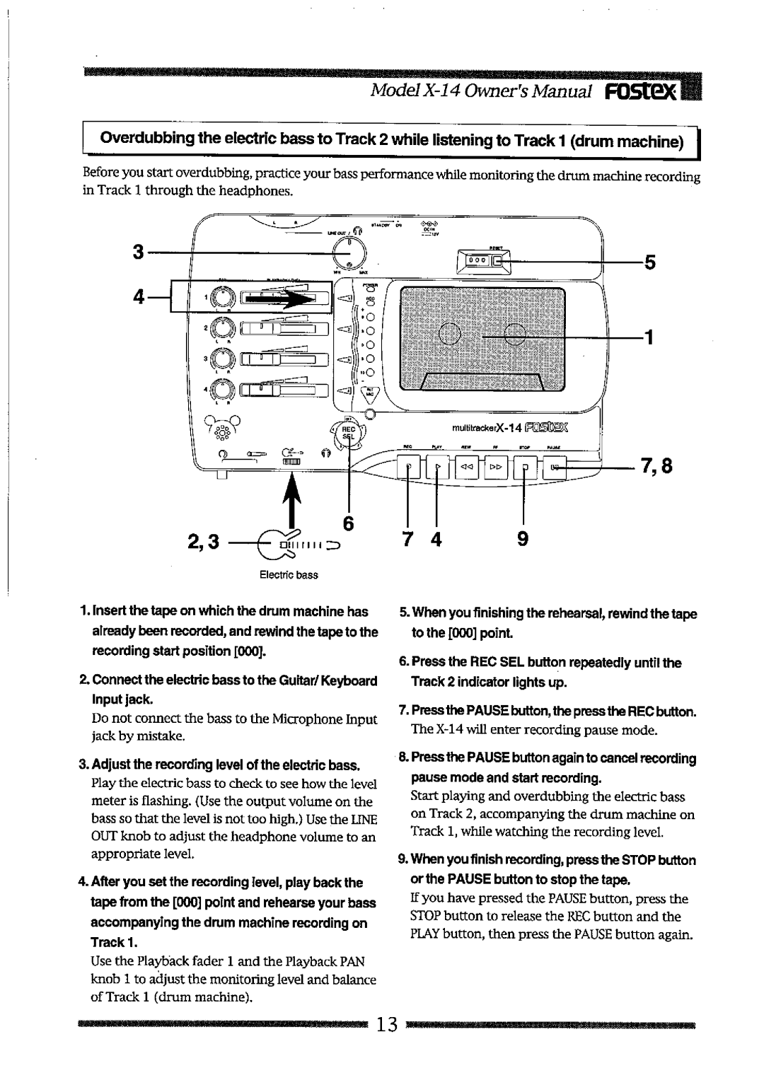 Fostex X-14 manual 