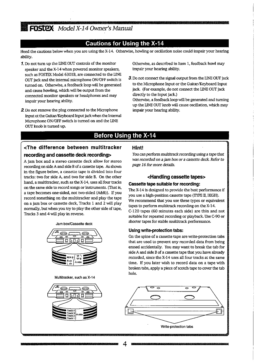 Fostex X-14 manual 