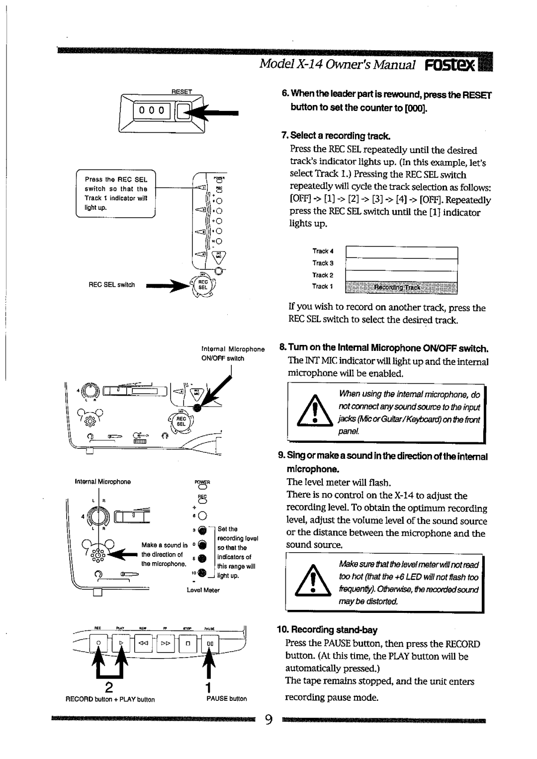 Fostex X-14 manual 