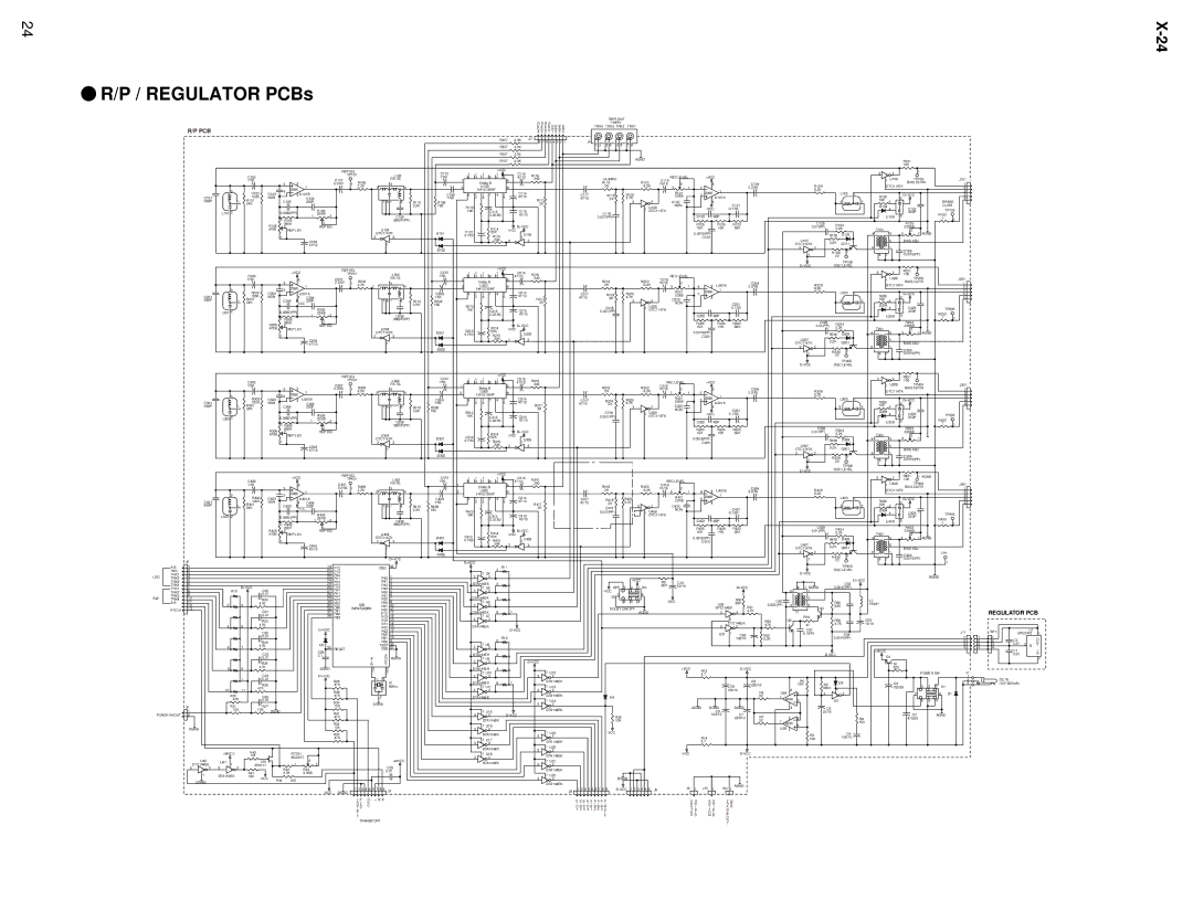 Fostex X-24 service manual Regulator PCBs, Pcb 