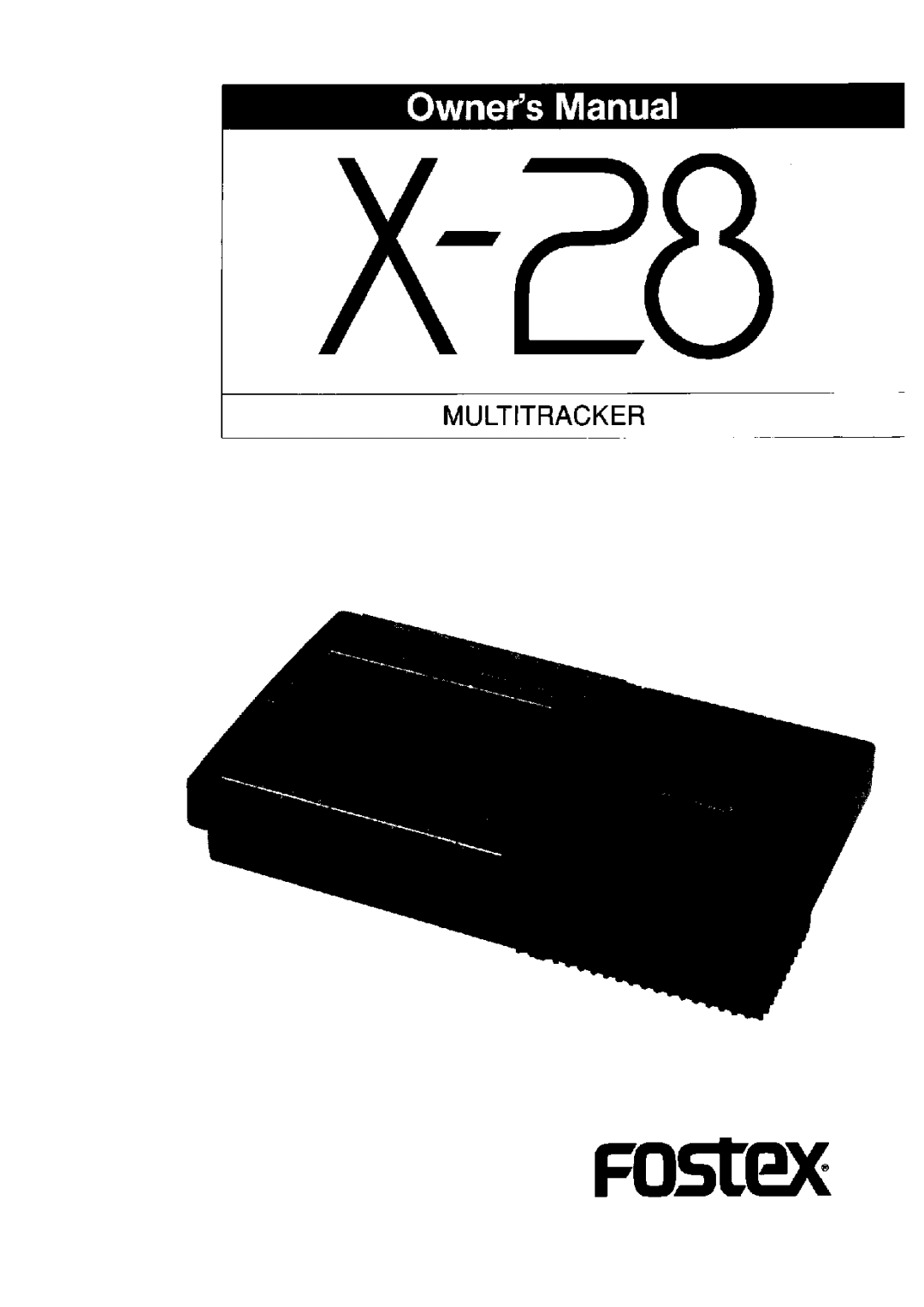 Fostex X-28 manual 