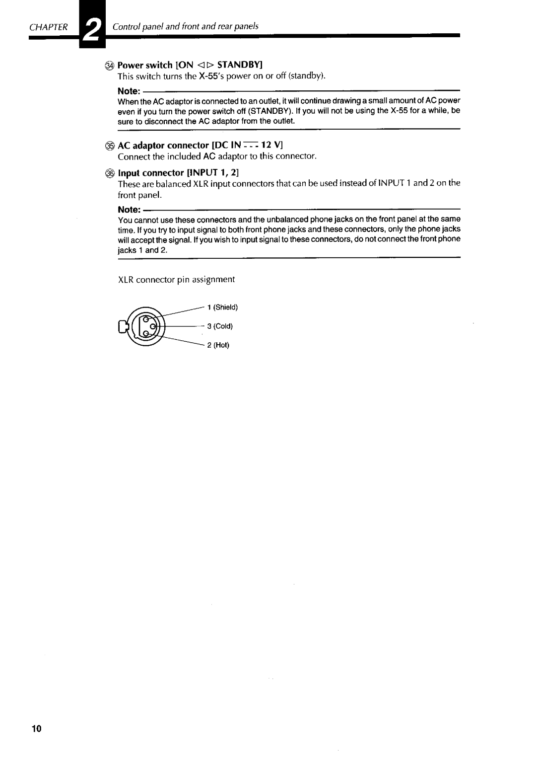 Fostex X-55 manual 