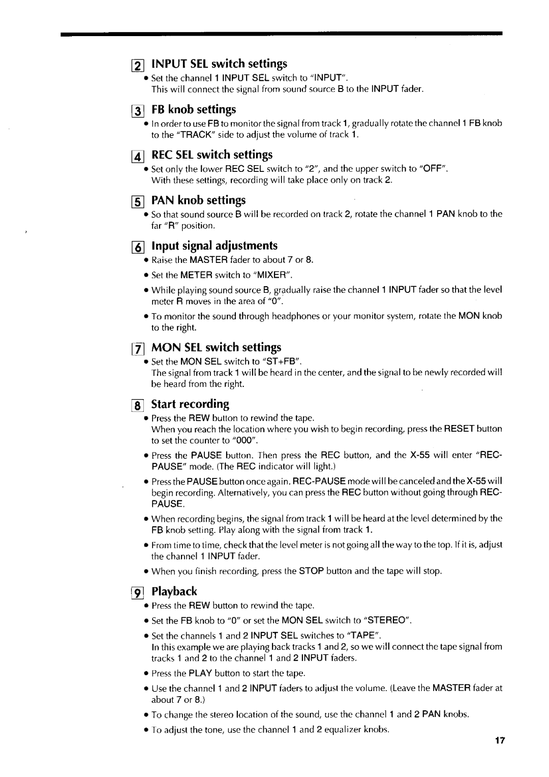 Fostex X-55 manual 