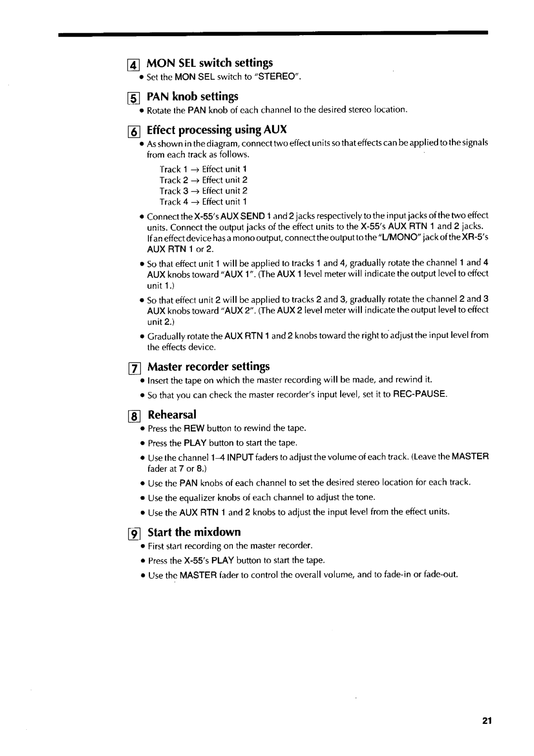 Fostex X-55 manual 