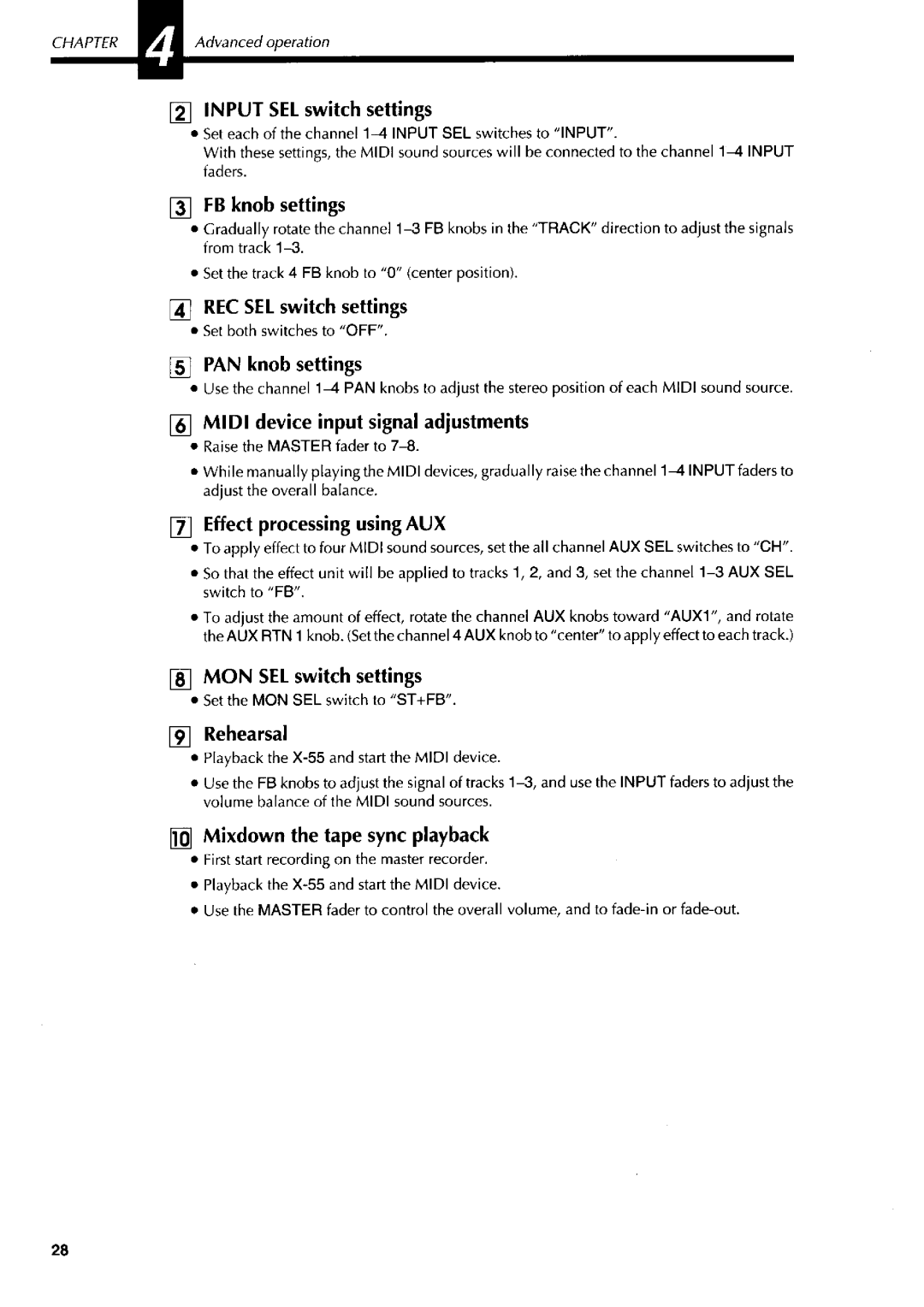 Fostex X-55 manual 