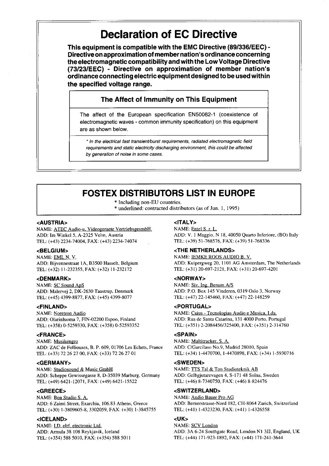 Fostex X-55 manual 