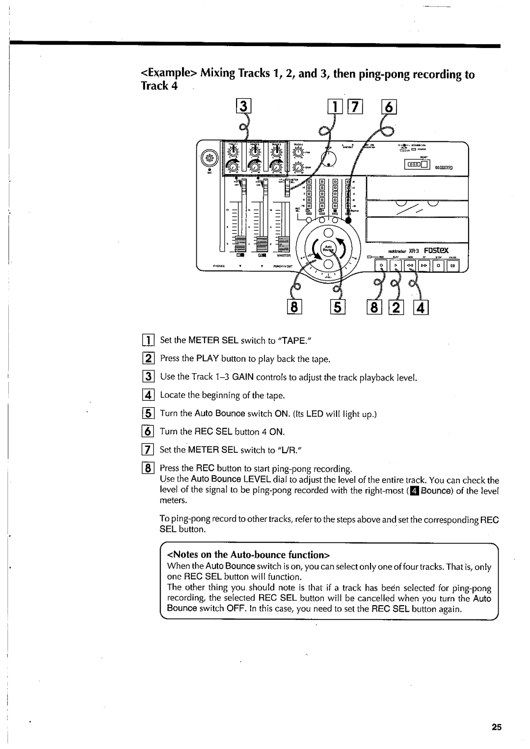 Fostex XR-3 manual 