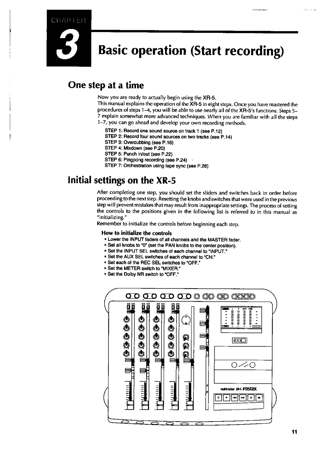 Fostex XR-5 manual 