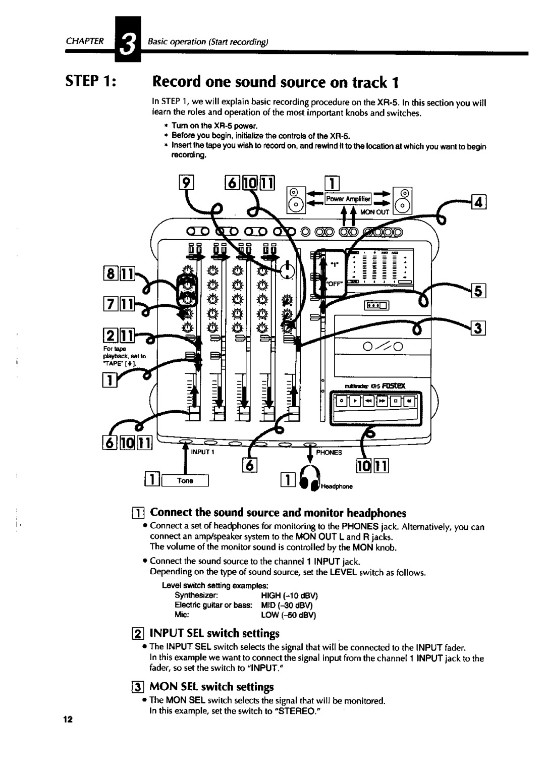 Fostex XR-5 manual 