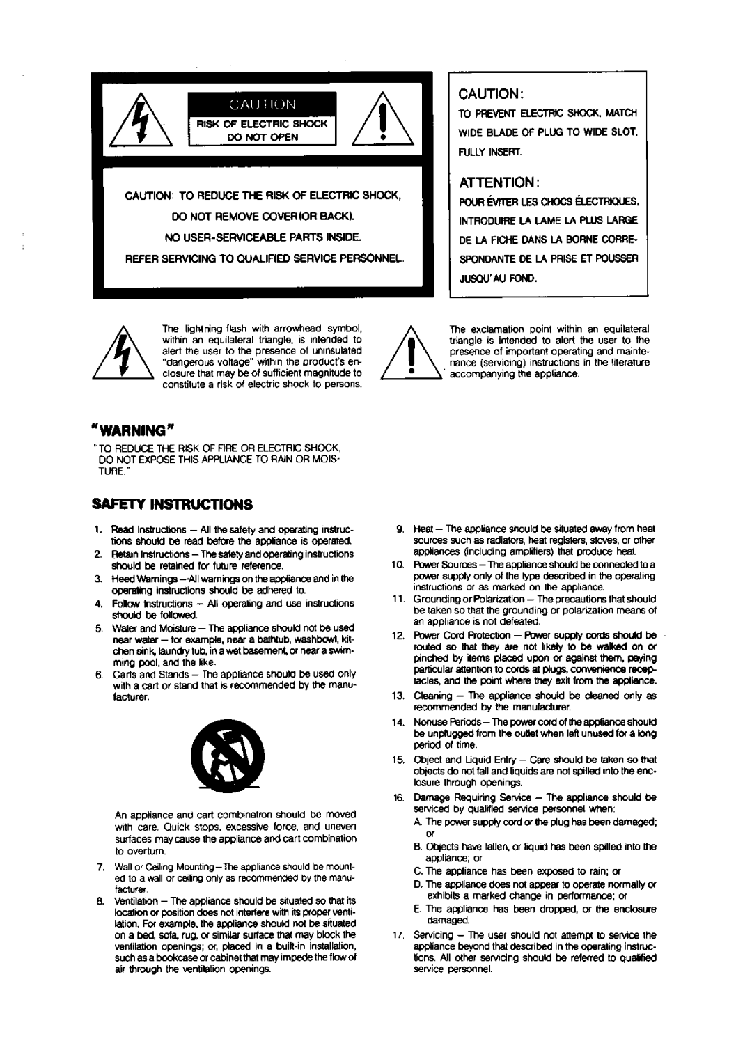 Fostex XR-5 manual 