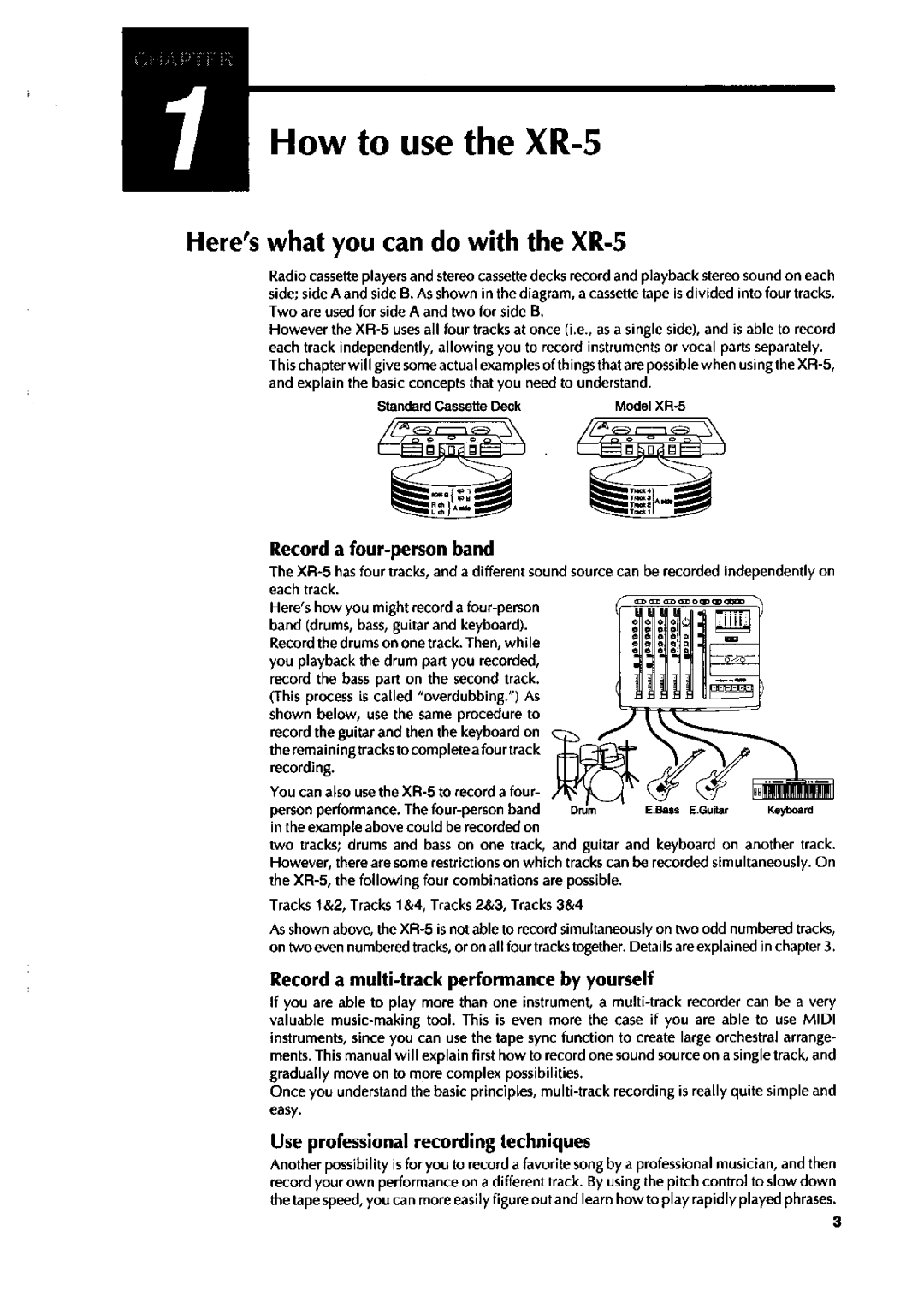 Fostex XR-5 manual 